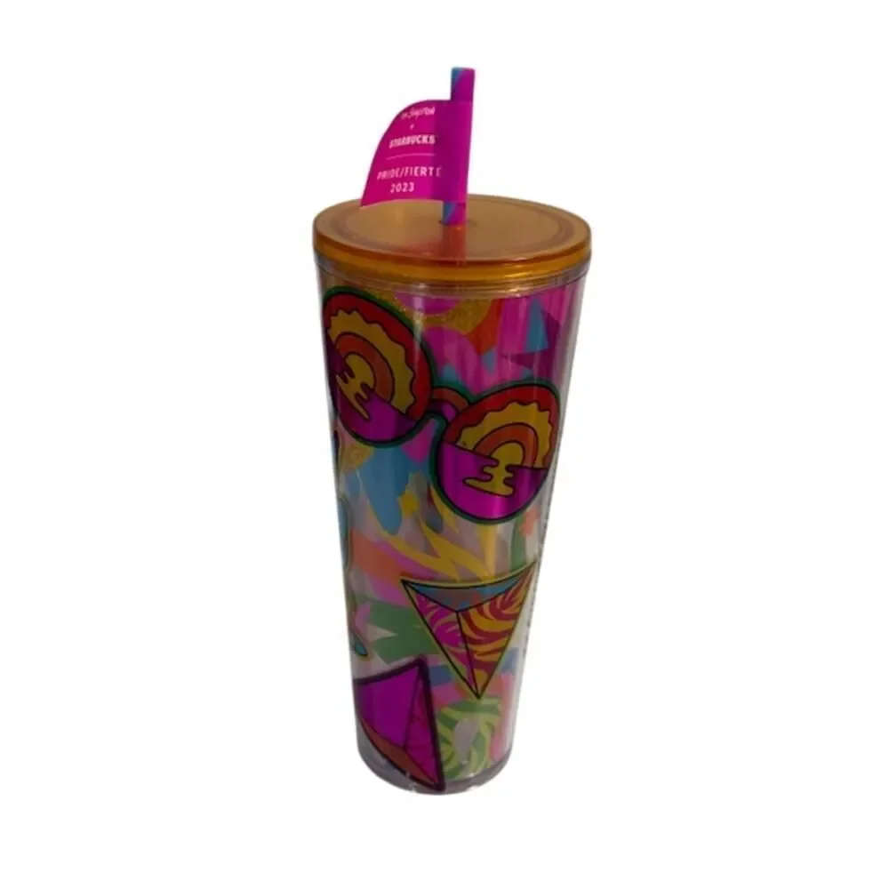 Starbucks Tim Singleton Rainbow Pride 2023 Tumbler New 24 oz
